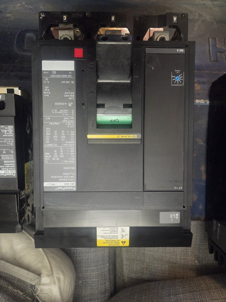 Square D MGA36800 800A 600V Circuit Breaker
