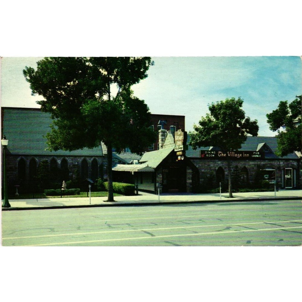 Vintage Postcard The Village Inn Colorado Springs CO Old Church Restaurant Pub