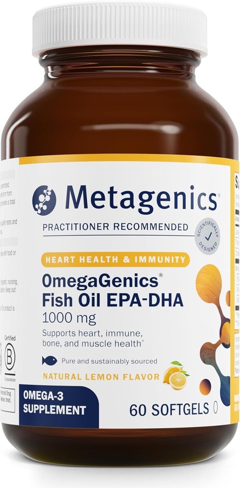 Metagenics OmegaGenics High Potency EPA DHA 1000mg Fish Oil 60 Softgels  