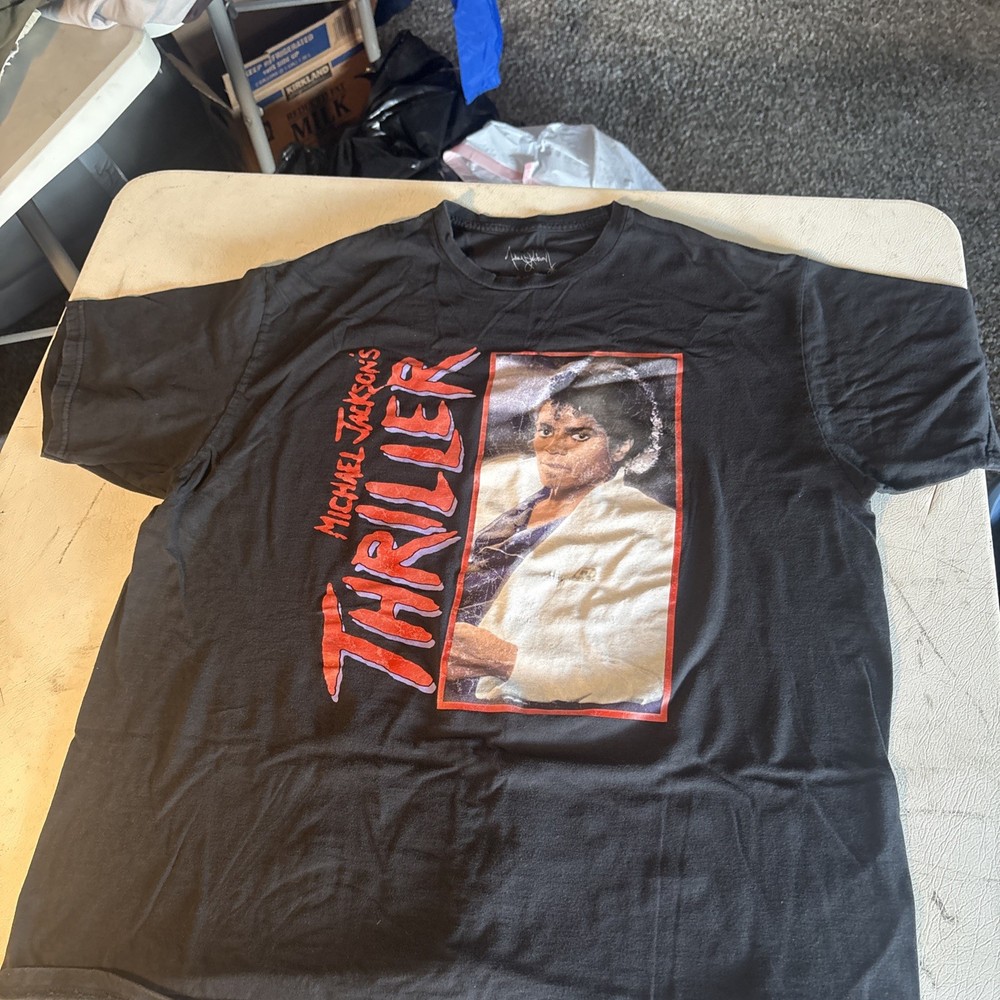 Michael Jackson Thriller Graphic T-shirt Men XXL Black Short Sleeve Music