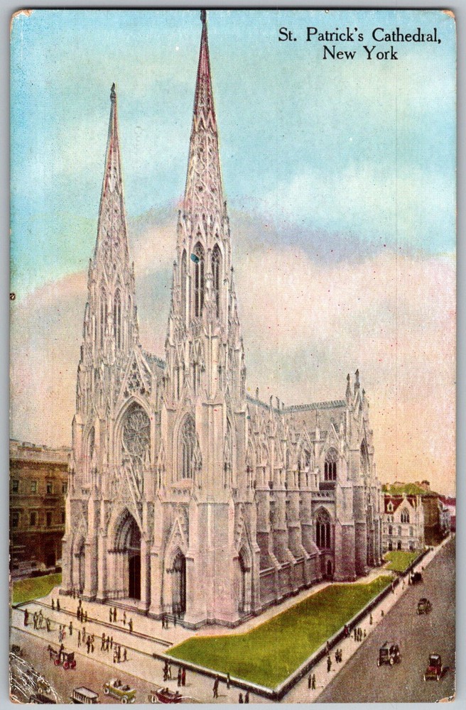 Antique Postcard St Patrick's Cathedral New York, NY 1910s