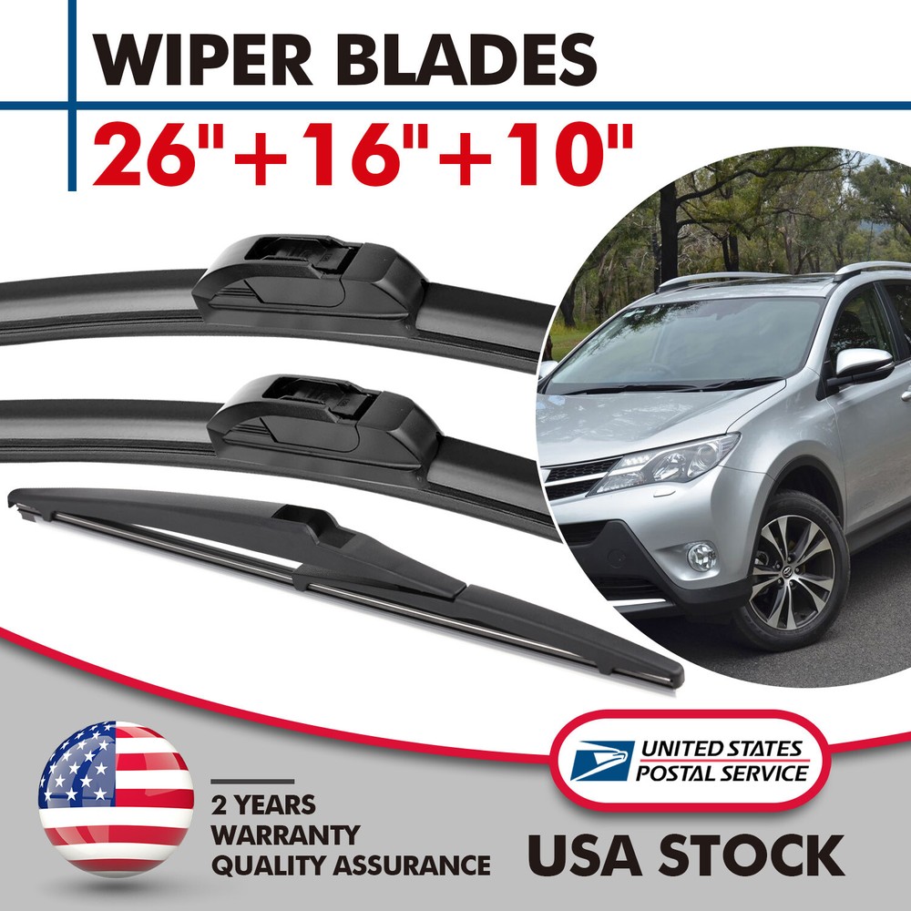 3Pcs Premium Windshield Wiper Blade Kit for Toyota RAV4 2013-2018, 26
