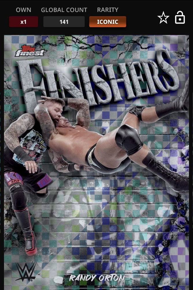 Topps WWE Slam Topps Finest Randy Orton Checkerboard Base Iconic DIGITAL