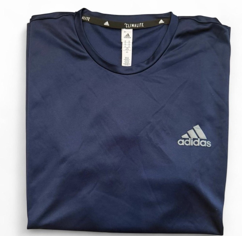 Adidas Climalite Men’s Athletic T-Shirt Blue Training Gym Running Size XL