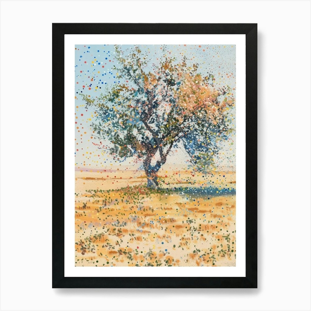 Tree In A Field Art Print Framed Wall Art Poster Canvas Print Picture