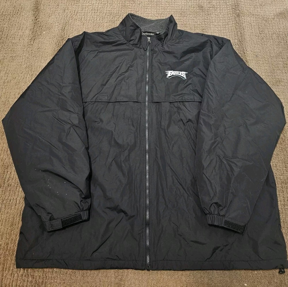Vintage Dunbrooke - PHILADELPHIA EAGLES - Men's Black Zip Up JACKET - 3XL