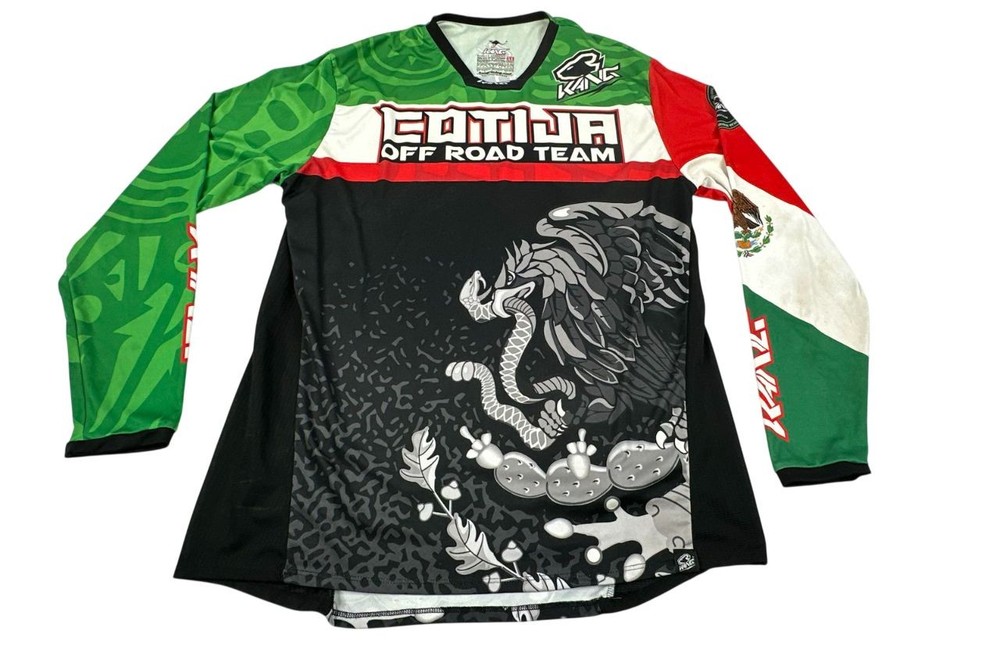 Kang Racing Black Green Red Team Mexico Off Road Racing 4 Shirt. Men's - Size XL