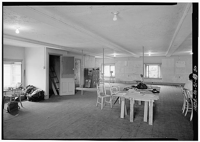 30. Interior View, Second Floor Of Engine House Showing Stair To Attic -