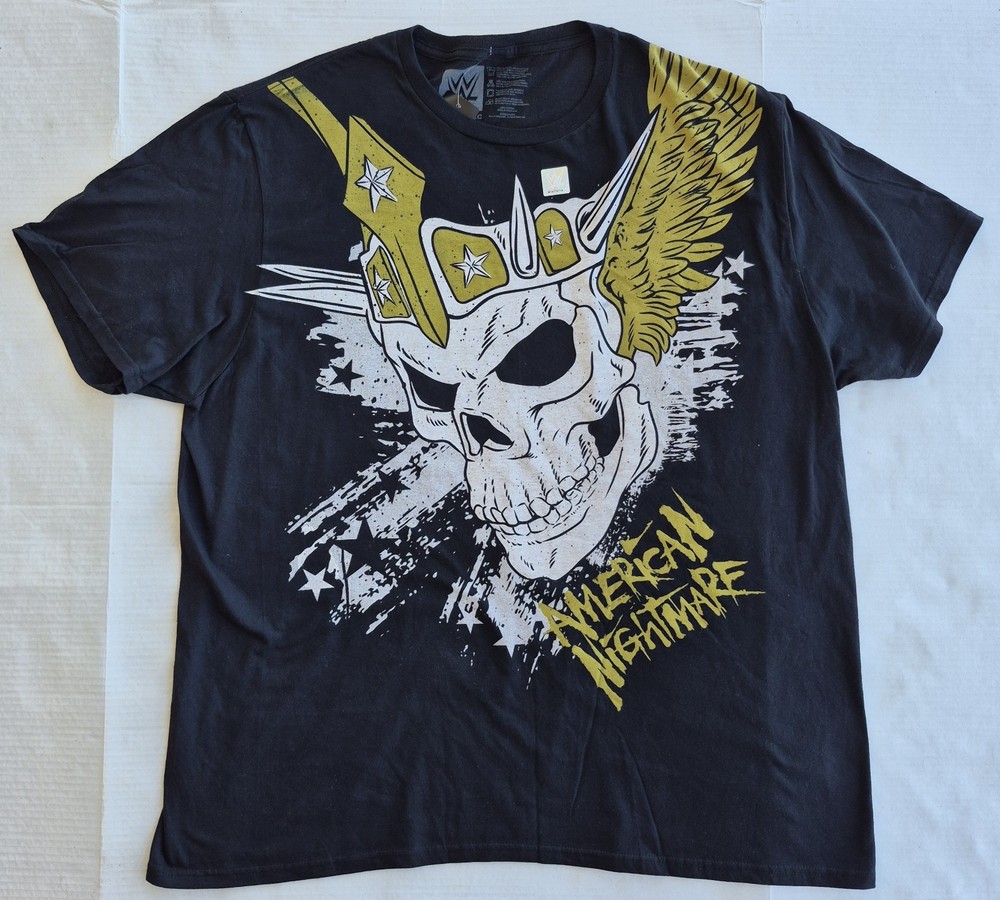 WWE Authentic Cody Rhodes American Nightmare Double Sided Black T-Shirt XXL