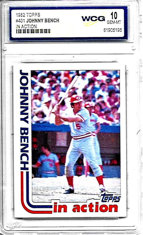 1982 Topps #401 Johnny Bench in Action WCG Graded 10