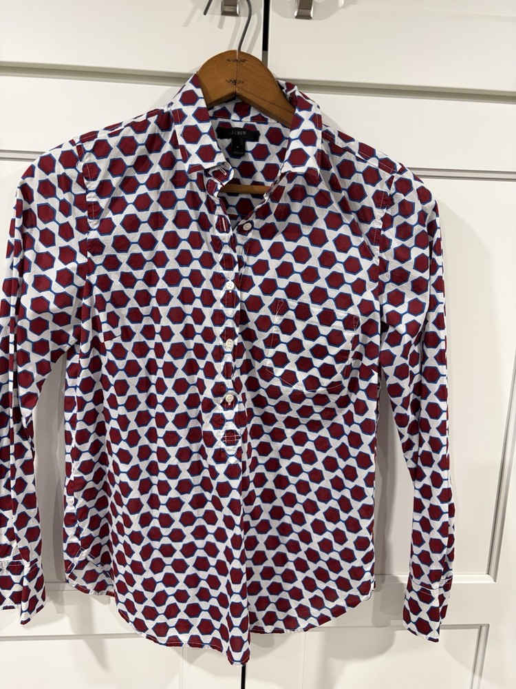 J Crew Cotton Popover Shirt.
