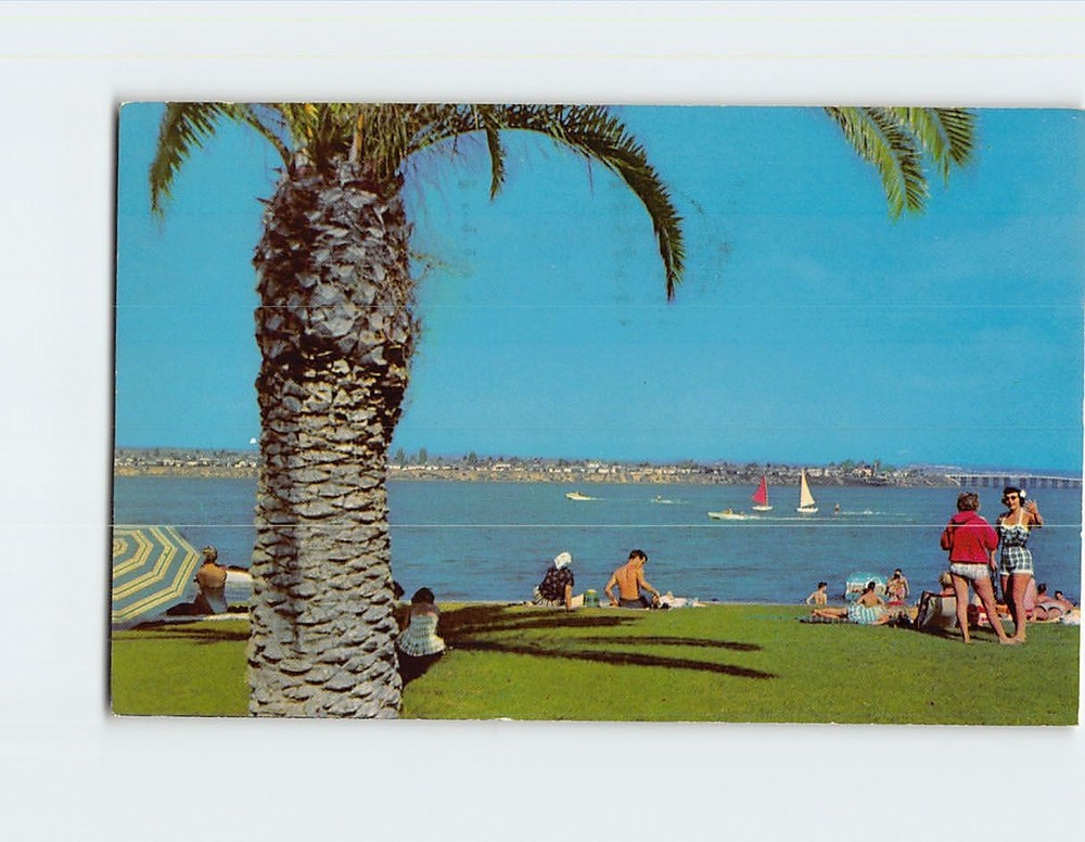 Postcard View from Santa Clara Point Mission Bay San Diego California USA