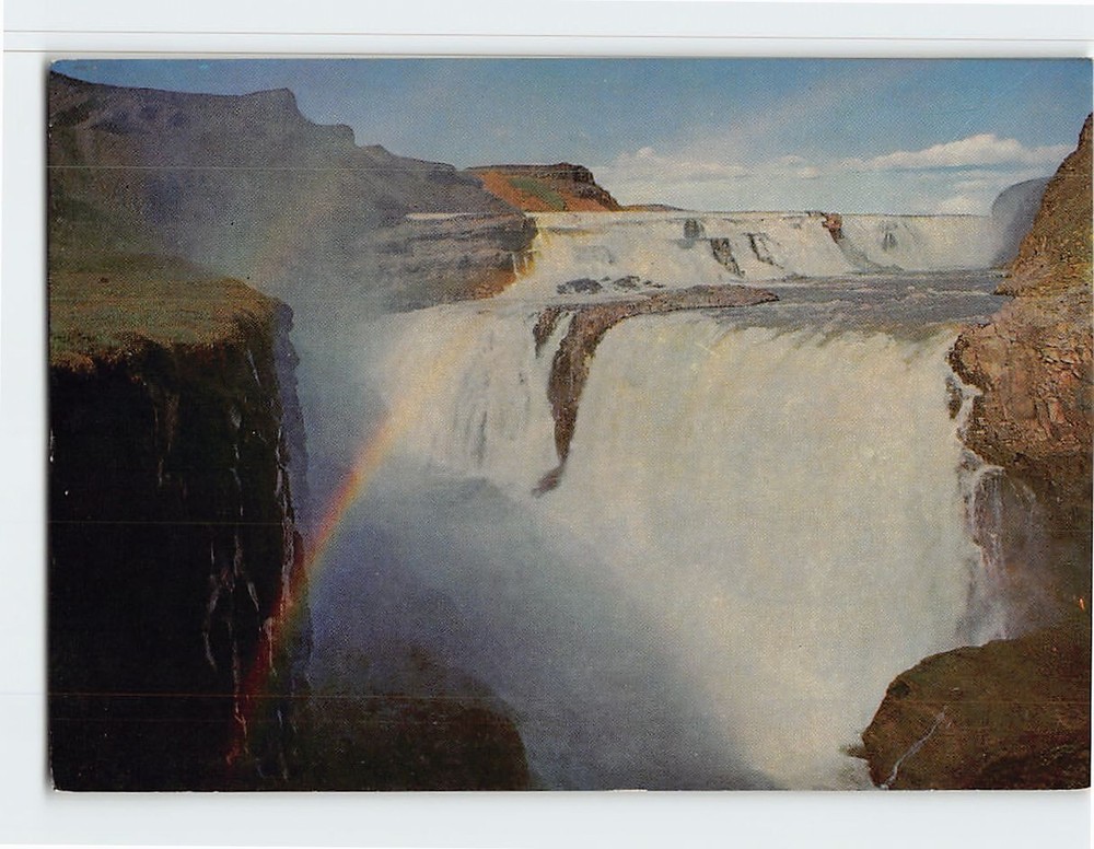 Postcard Gullfoss Waterfall In Iceland