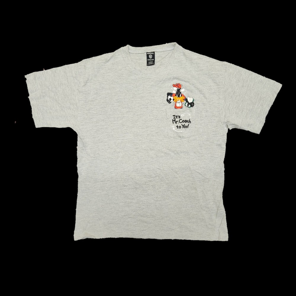 Vintage 1998 Looney Tunes Daffy Duck Mr Coach Pocket Tee New