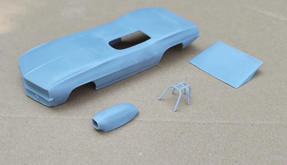 ABS-LIKE RESIN 3D PRINTED 1/25 1969 CHEVY CAMARO SUPER GAS COMP ROADSTER BODY