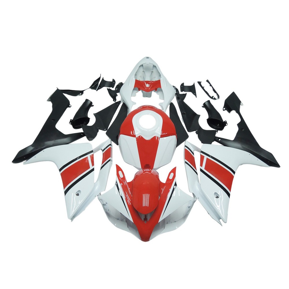 ABS Red White Fairing Kit for 2007 2008 Yamaha YZF R1 YZF1000 Injection Bodywork