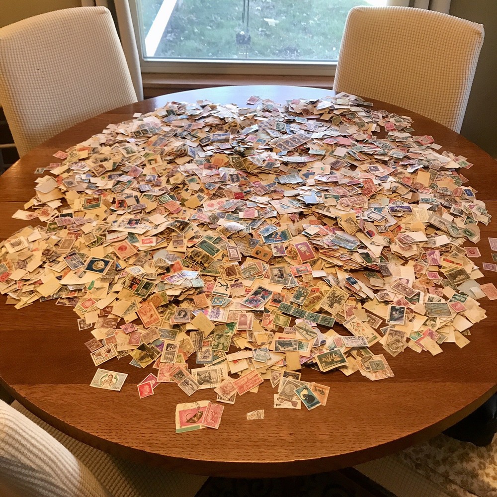 Stamp collecting Lot - Approximately 15,000 Foreign & a Few US, from 1930s-1960s