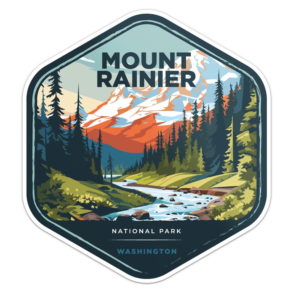 Mount Rainier National Park Car Bumper Sticker Vinyl Decal