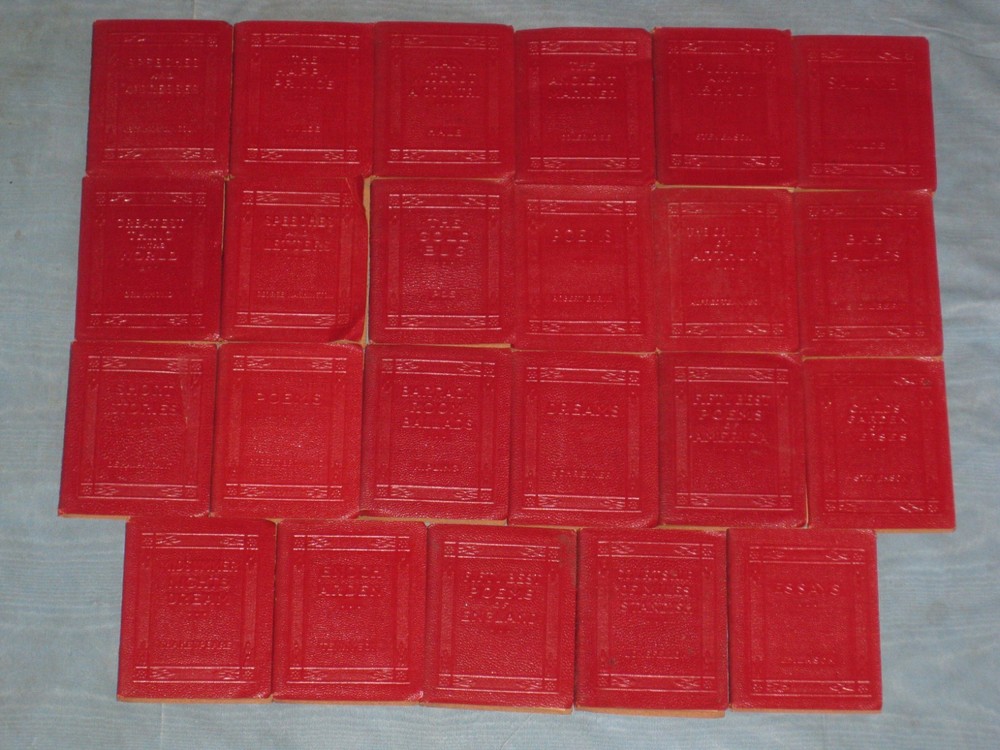 1800'S Lot Of 23 Little Leather Library Books