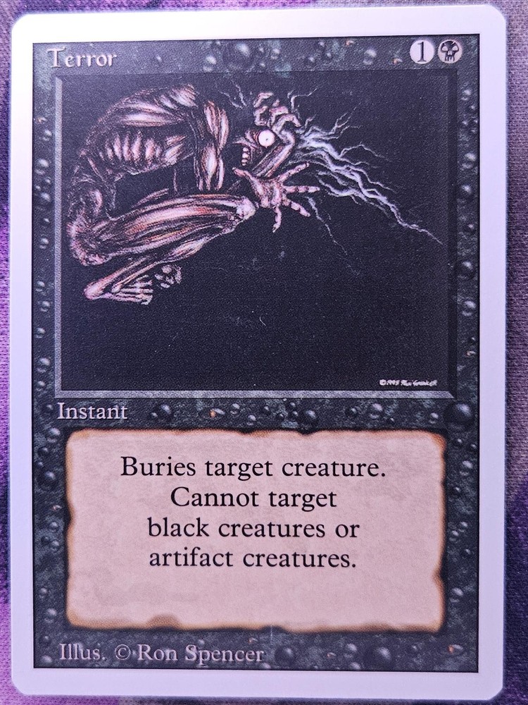 Terror Common Revised Edition Magic: The Gathering Moderately Played