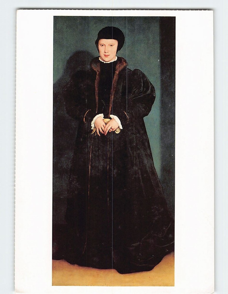 Postcard Portrait of Christina of Denmark Painting by Hans Holbein the Younger