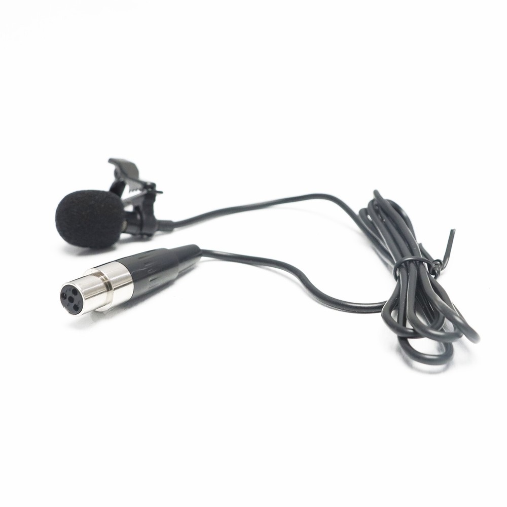 Lavalier Lapel Clip Microphone Mic For Shure Wireless ULX PGX SLX UT XLR 4 Pin