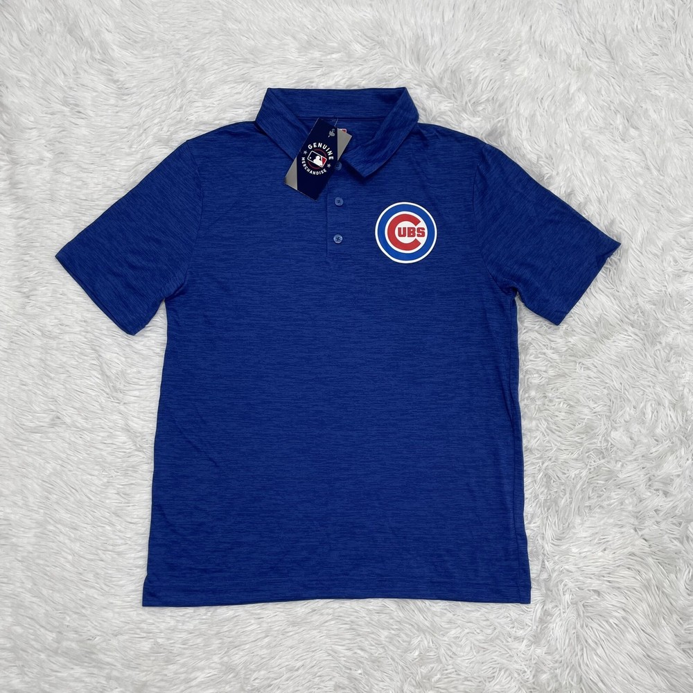 Genuine Merchandise Chicago Cubs Men’s Polo Golf Shirt Size M Medium Blue New