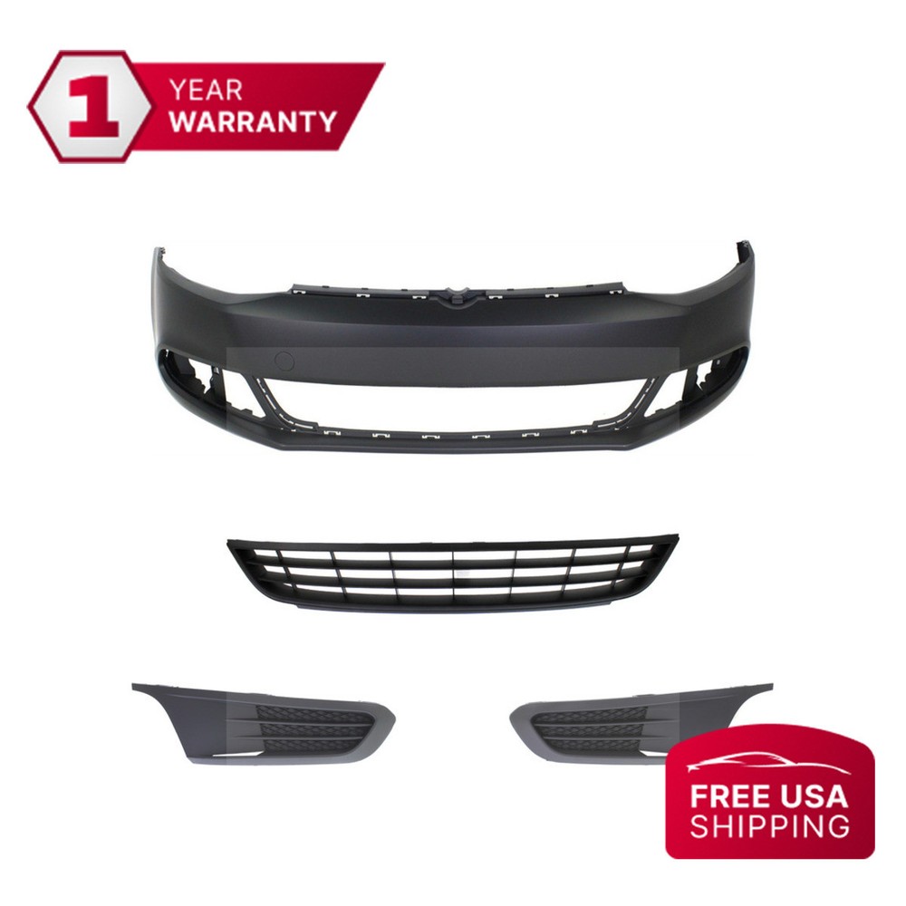 2011-2014 VW Jetta Front Bumper Grille & Fog Light Covers