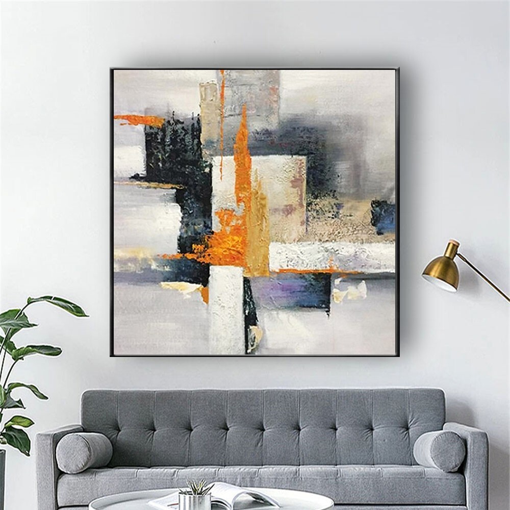 Large Abstract Modern Landscape Handmade Colorful Abstract Style Thick Oil