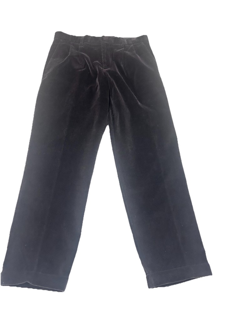 Dockers Men’s Corduroy Dress Pants Sz 36X32 Dark Brown Pleated Cuffed Relax Fit