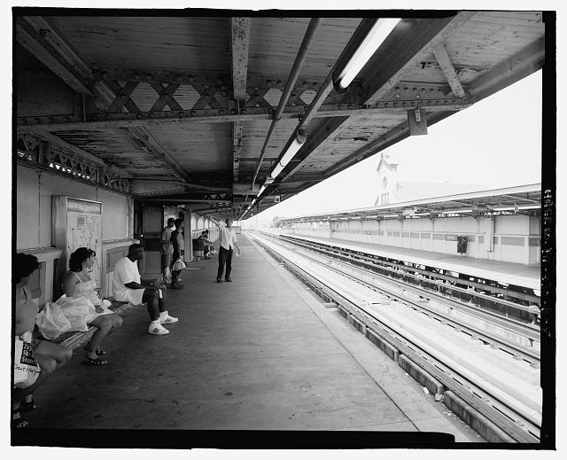 8. Inbound stairway, looking northeast - Frankford Elevated, Church Street