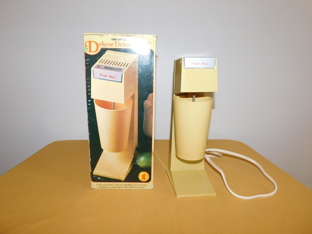 VINTGE KITCHEN VAN WYCK DELUXE DRINKMIXER MILK SHAKES DRINK MIXER BLENDER IN BOX