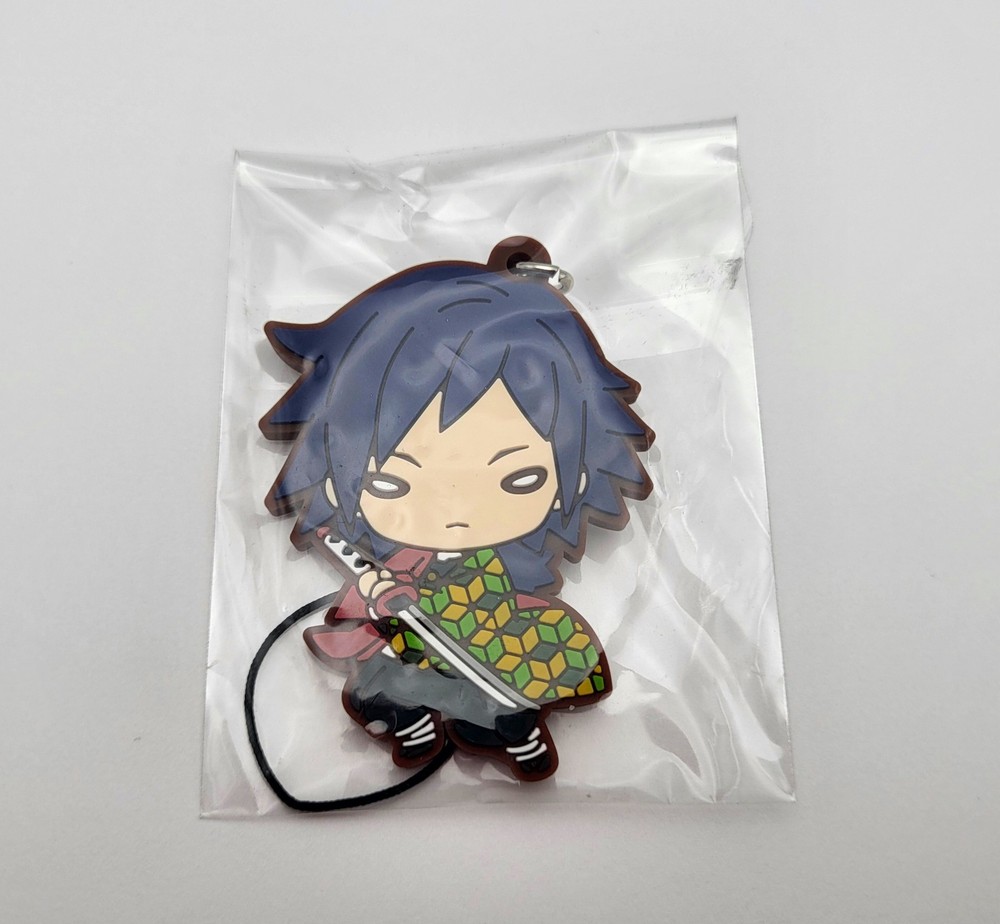 Giyu Tomioka Charm Rubber Keychain Strap Demon Slayer Kimetsu no Yaiba Anime