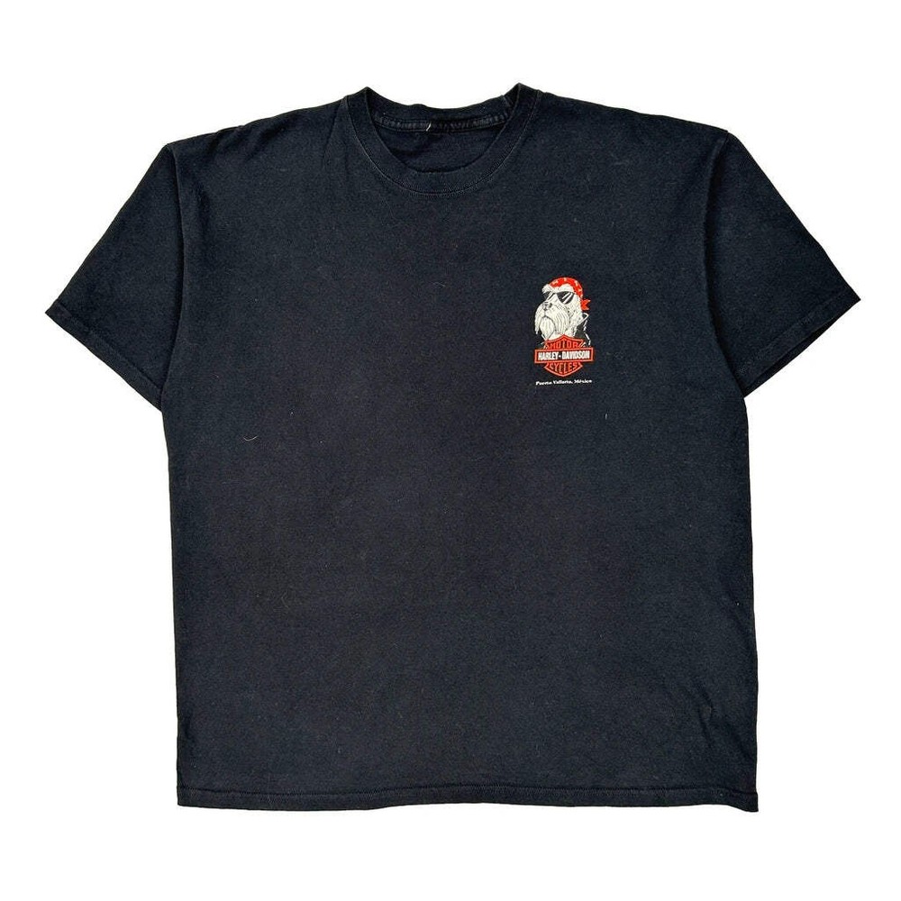 Puerto Vallarta, Mexico Harley Davidson Graphic T-Shirt - XL Black Cotton
