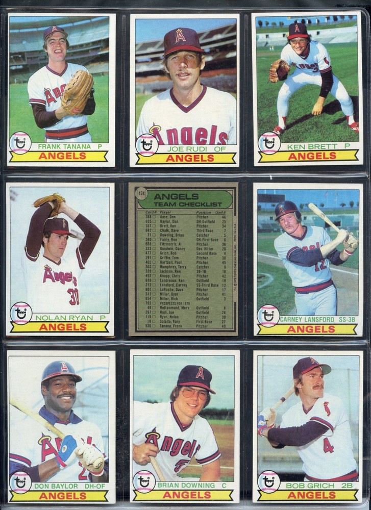 1979 Topps California Angels Team Set (26 Cards) W/ Nolan Ryan