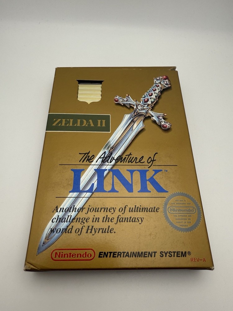 Zelda II The Adventure of Link Complete CIB Gold (Nintendo, NES, 1988) Authentic