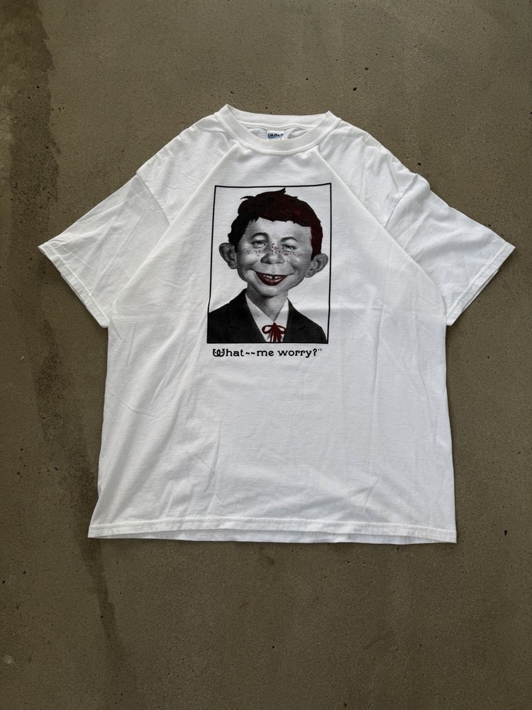 Vintage Mad Magazine Alfred E. Neumann What Me Worry Promo Tee XL