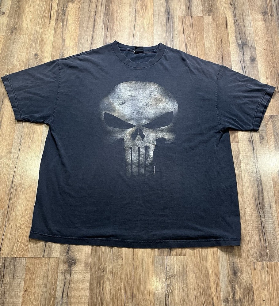 2004 The Punisher Marvel Mad Engine Black T-shirt Men’s Vintage Size XL-2XL