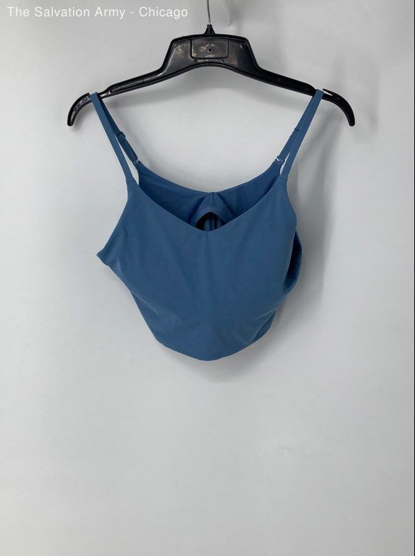 Athleta Womens Blue Adjustable Strap Activewear Pullover Sports Bra Size Large