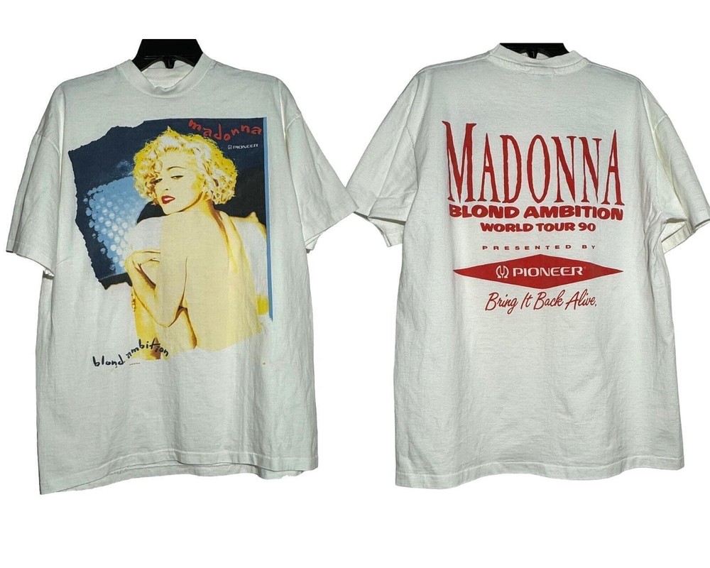 Madonna Blond Ambition World Tour T Shirt Full Size S-5XL