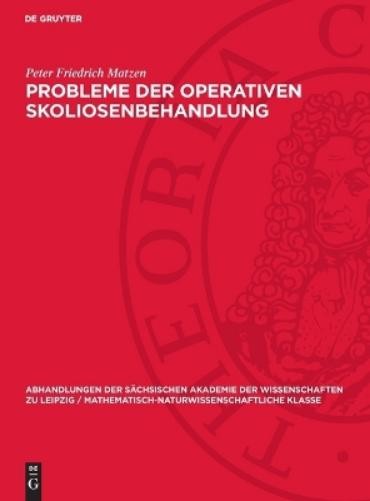 Peter Friedrich Matzen Probleme der operativen Skoliosenbehandlung (Hardback)Another great item from Rarewaves USA | Free delivery!