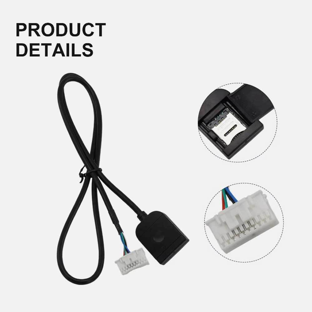 Auto Car Sim Card Slot Adapter For Android Radio Multimedia Gps Cable Connector