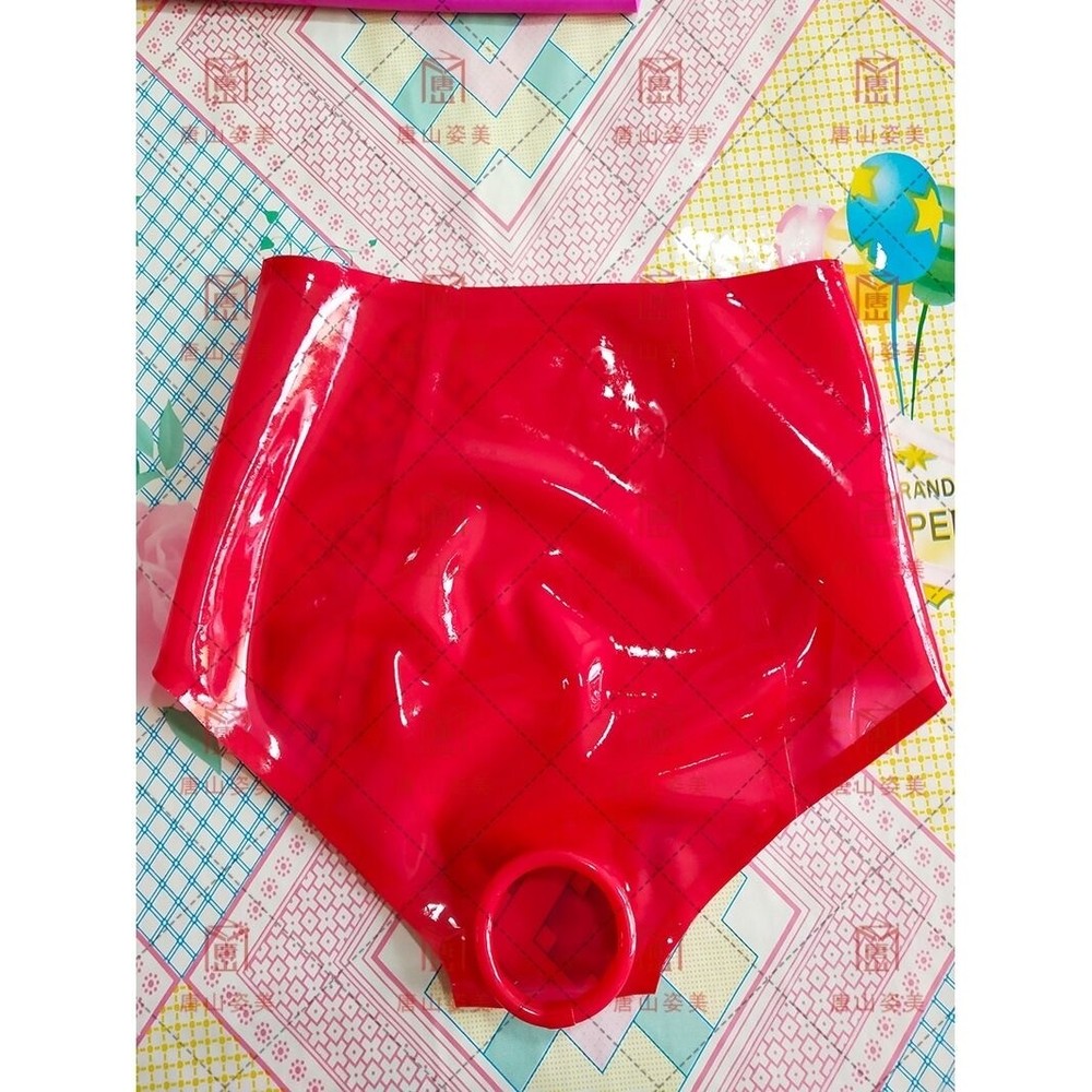 Latex Gummi Womens Brief with Anus foramen Panties Anal intercourse 0.4mm BDSM