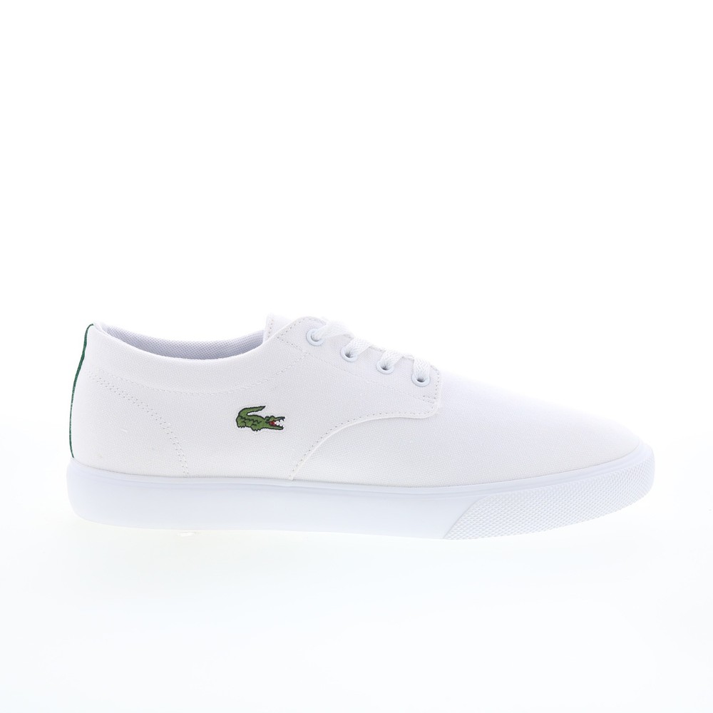 Lacoste Grip Base 224 1 CMA Mens White Canvas Lifestyle Sneakers Shoes