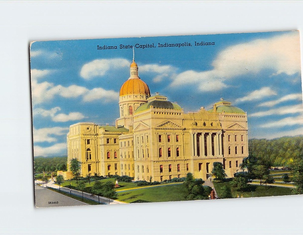 Postcard Indiana State Capitol Indianapolis Indiana USA