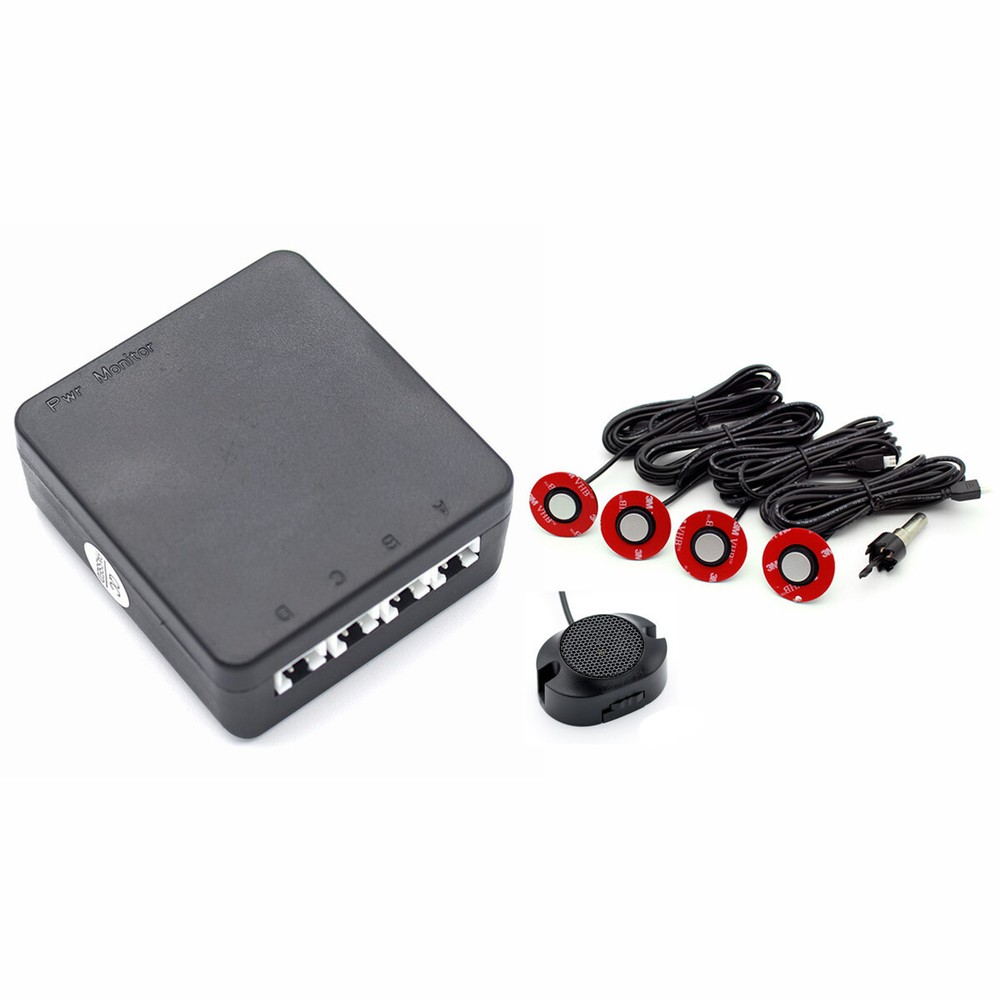 4PCS Parking Sensors Car Auto Reverse Backup Rear Radar Sound Alarm System Kit