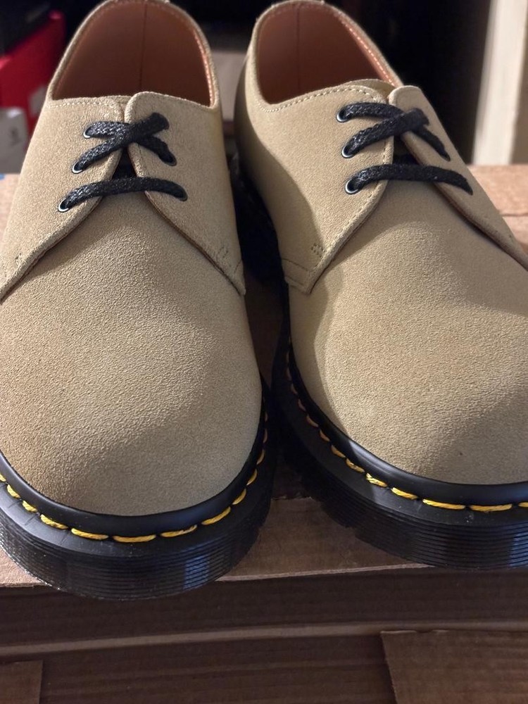 Dr. Martens Suede Oxford Shoes (Pale Olive Green) (Men's us 9, Women's US 10)