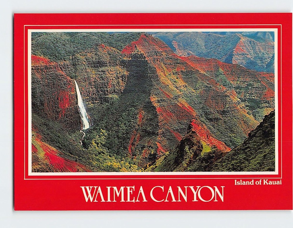 Postcard Waimea Canyon Kauai Hawaii USA
