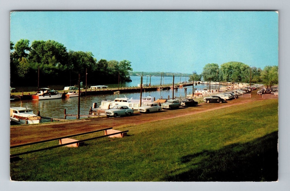 Louisville KY-Kentucky, Municipal Boat Harbor, c1956 Vintage Postcard