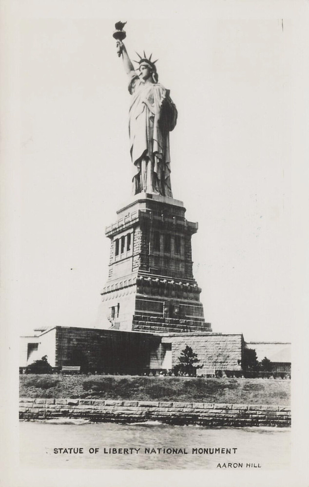 Statue Of Liberty Real Photo Postcard Ny New York City 1949 Rppc